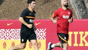 Galatasaray'da Arda Turan antrenmanda