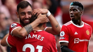 Manchester United-Leeds United maçına Paul Pogba ve Bruno Fernandes damgası