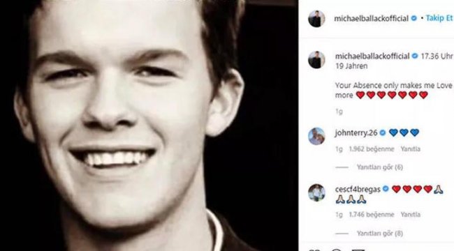 Oğlunu kaybeden Ballack'tan duygulandıran paylaşım