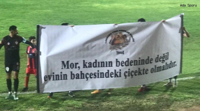 KADINA YÖNELİK ŞİDDETE KARŞI PANKARTLI DESTEK