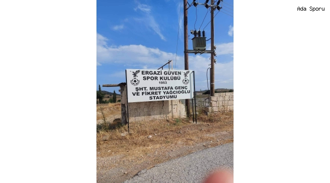 Ergazi çim zeminli yeni futbol stadı stiyor