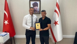 MAĞUSA SPOR AKADEMİSİ, HÜSEYİN CAHİTOĞLU’NU ZİYARET ETTİ