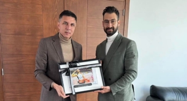 Yiğitcan, Hüseyin Amcaoğlu’nu ziyaret etti