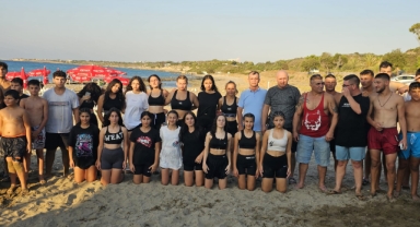 Plaj güreşinde açılış Lapta’dan