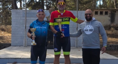 Bisiklette yarıştılar