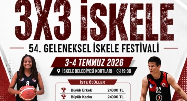 İskele’de sokak basketbol heyecanı