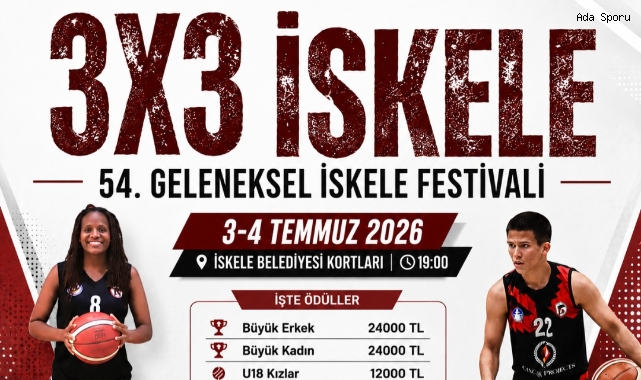 İskele’de sokak basketbol heyecanı